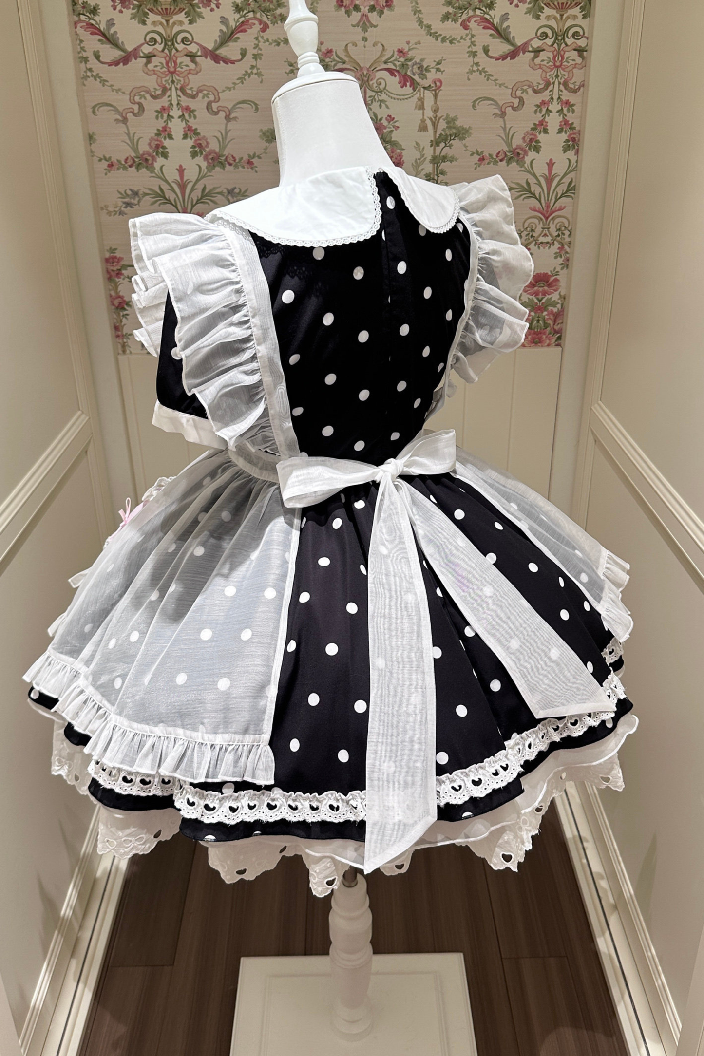 ハートビートドットドレス+シアーエプロン