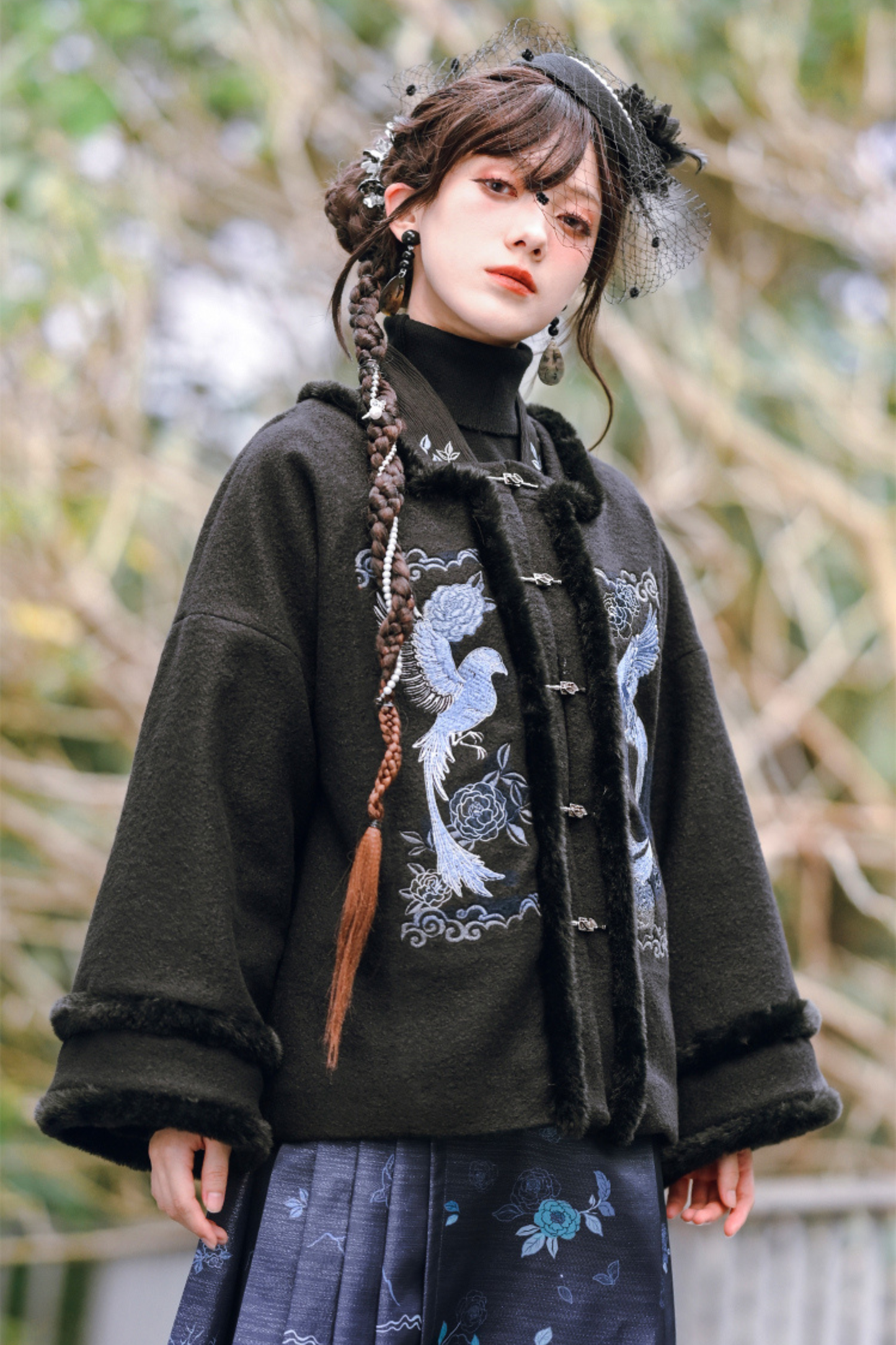 China Bird Design Coat