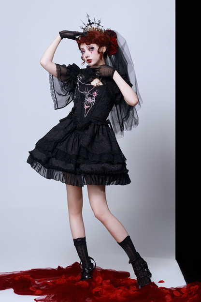 Gothic Lolita Split Lace Lolita Dress + Skirt + Bolero