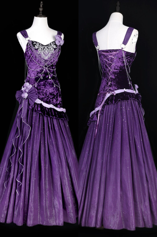 【予約商品】ミステリアスノクターンロリータサスペンダーマーメイドドレス