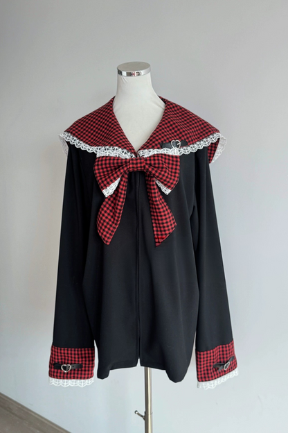 電波チェックセーラートップス