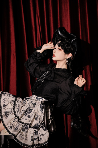 Chiffon Dark Elegant Shirt