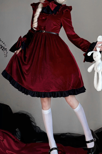 Gothic Dark Doll Dress + Bag