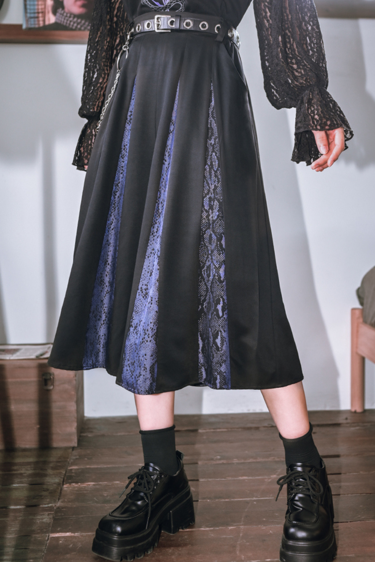 Ragment Splicing Printed Cropped Pants