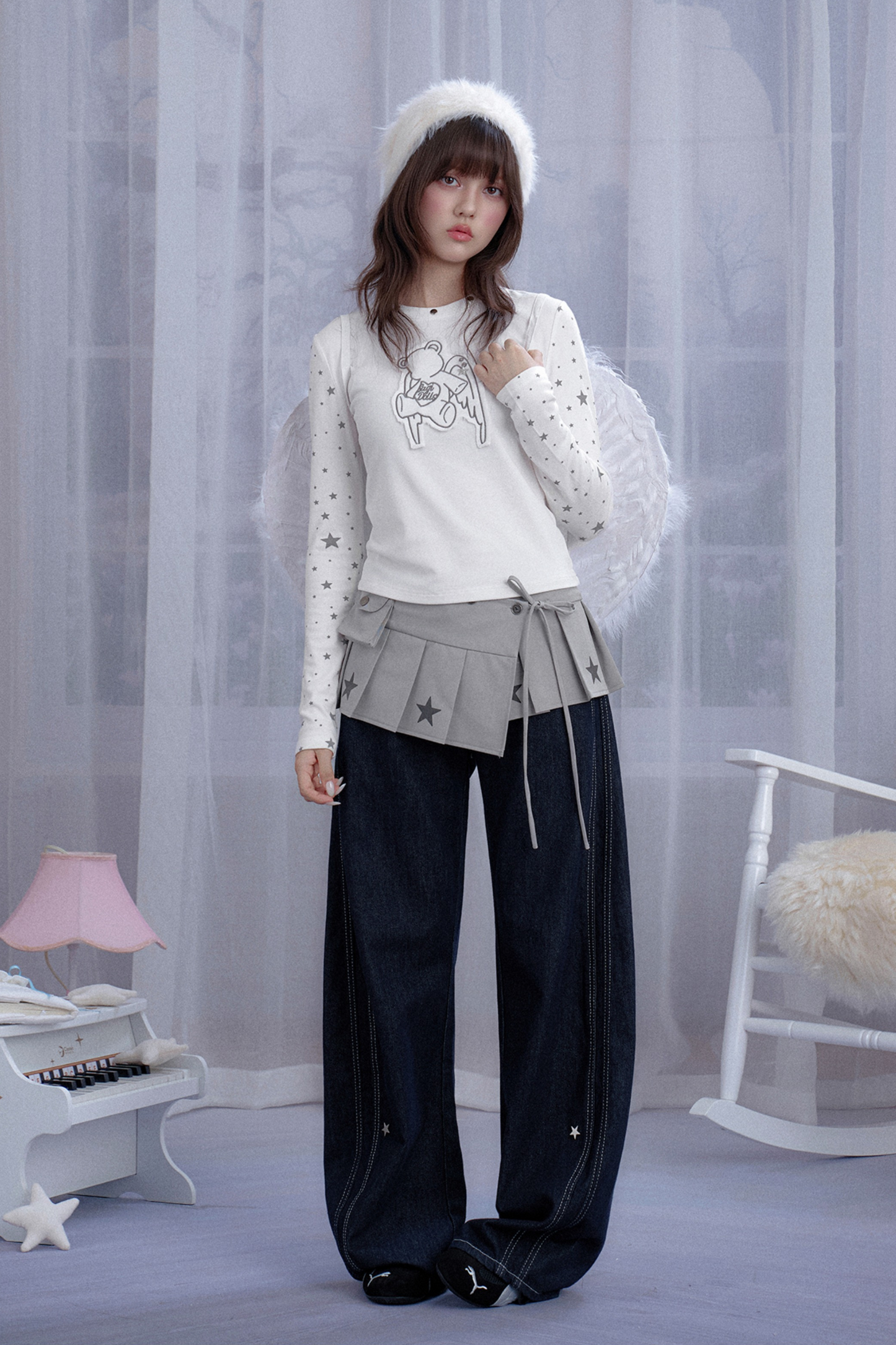 ホワイトスターエンジェルベアトップス