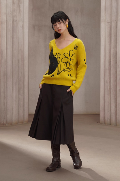 Cat Sweater Pullover Knit