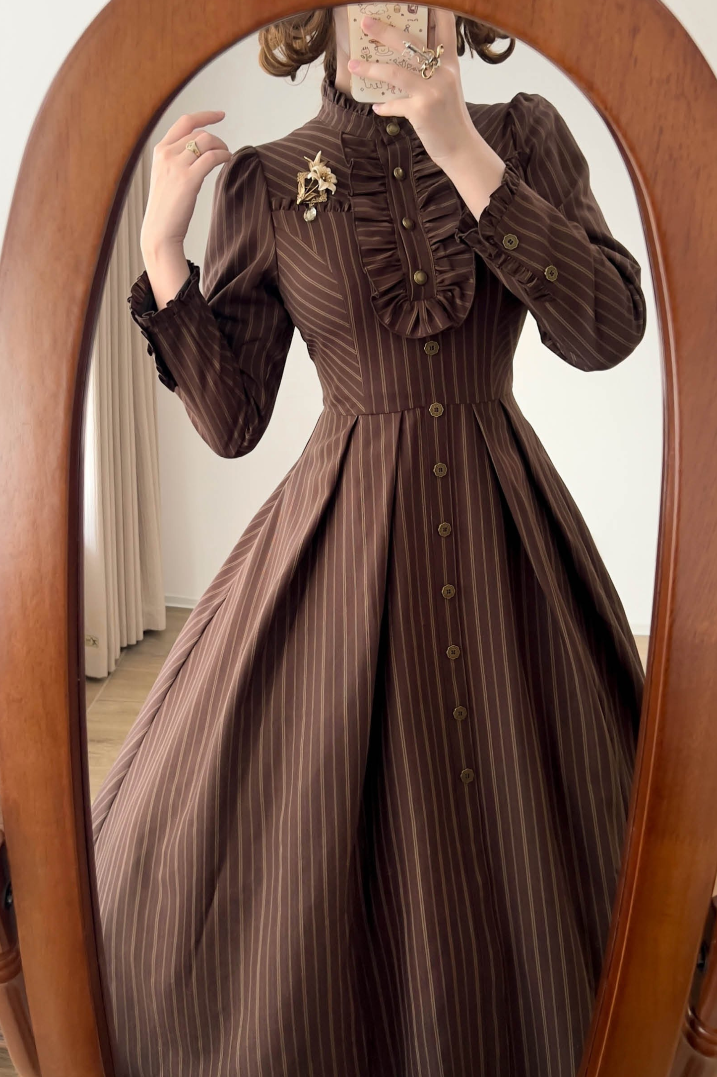 Forest Stripe Retro Lolita Dress