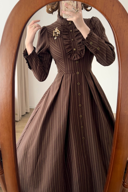 Forest Stripe Retro Lolita Dress