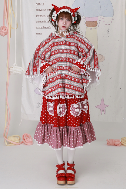 レトロガールルーズマント