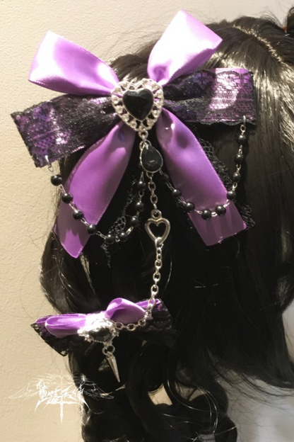 レースリボンサブカルクリップ