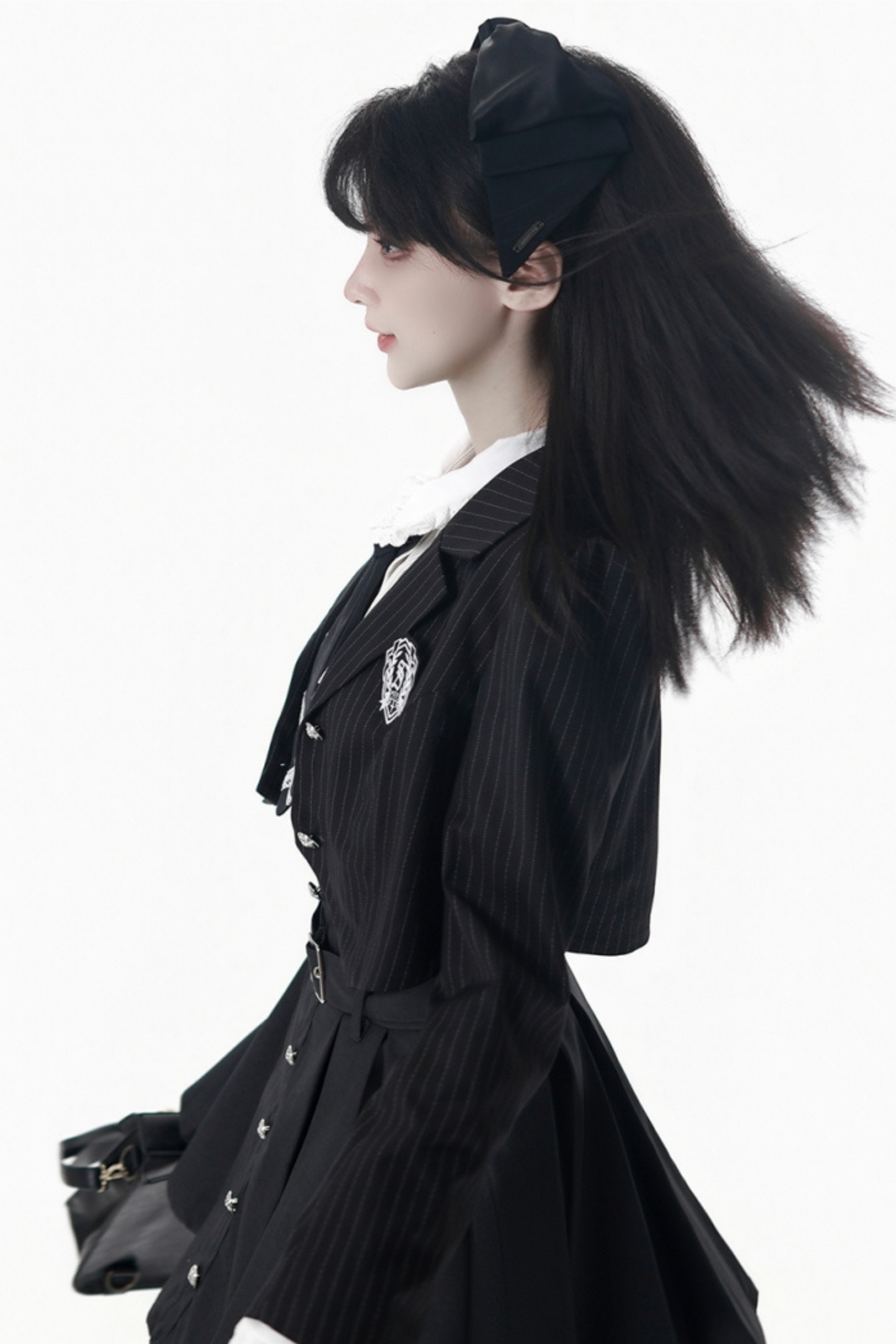 College Jacket + Suskirt + Blouse + Tie