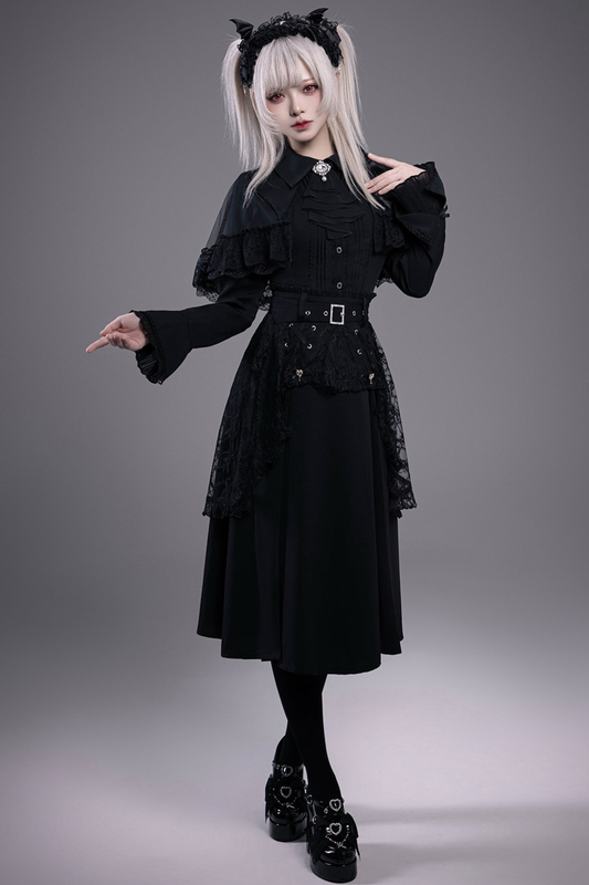 レースゴシックシャツ+スカート