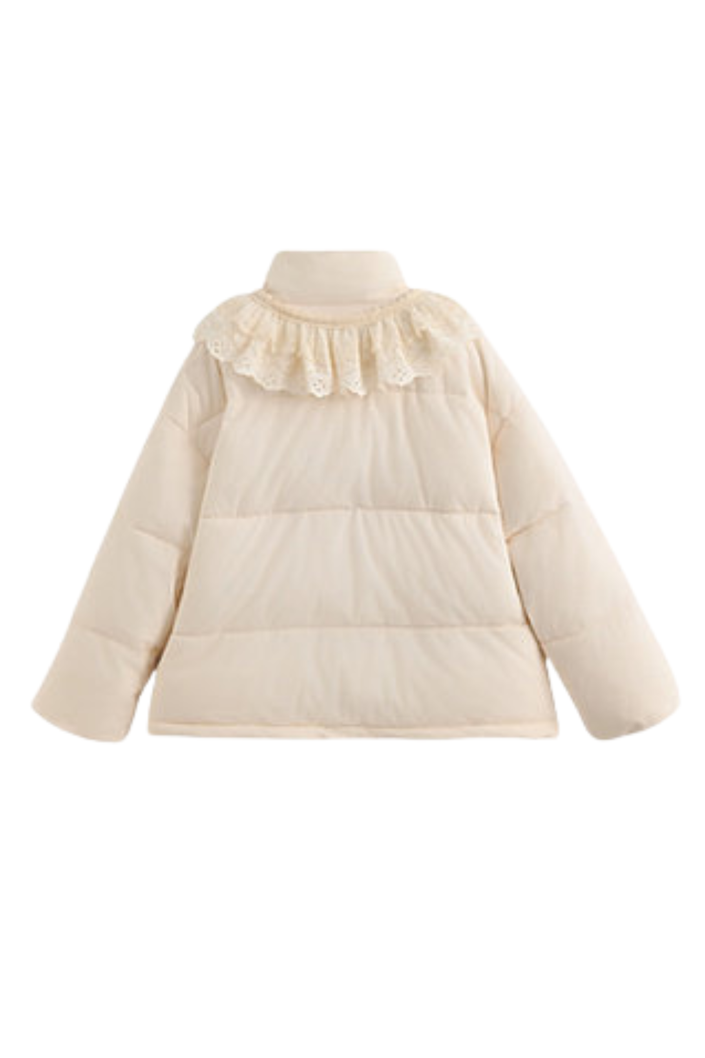 フェアリーテールレースカラー付きダウンジャケット