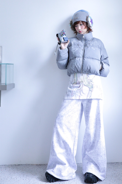 エンジェルホワイトスウェットパンツ