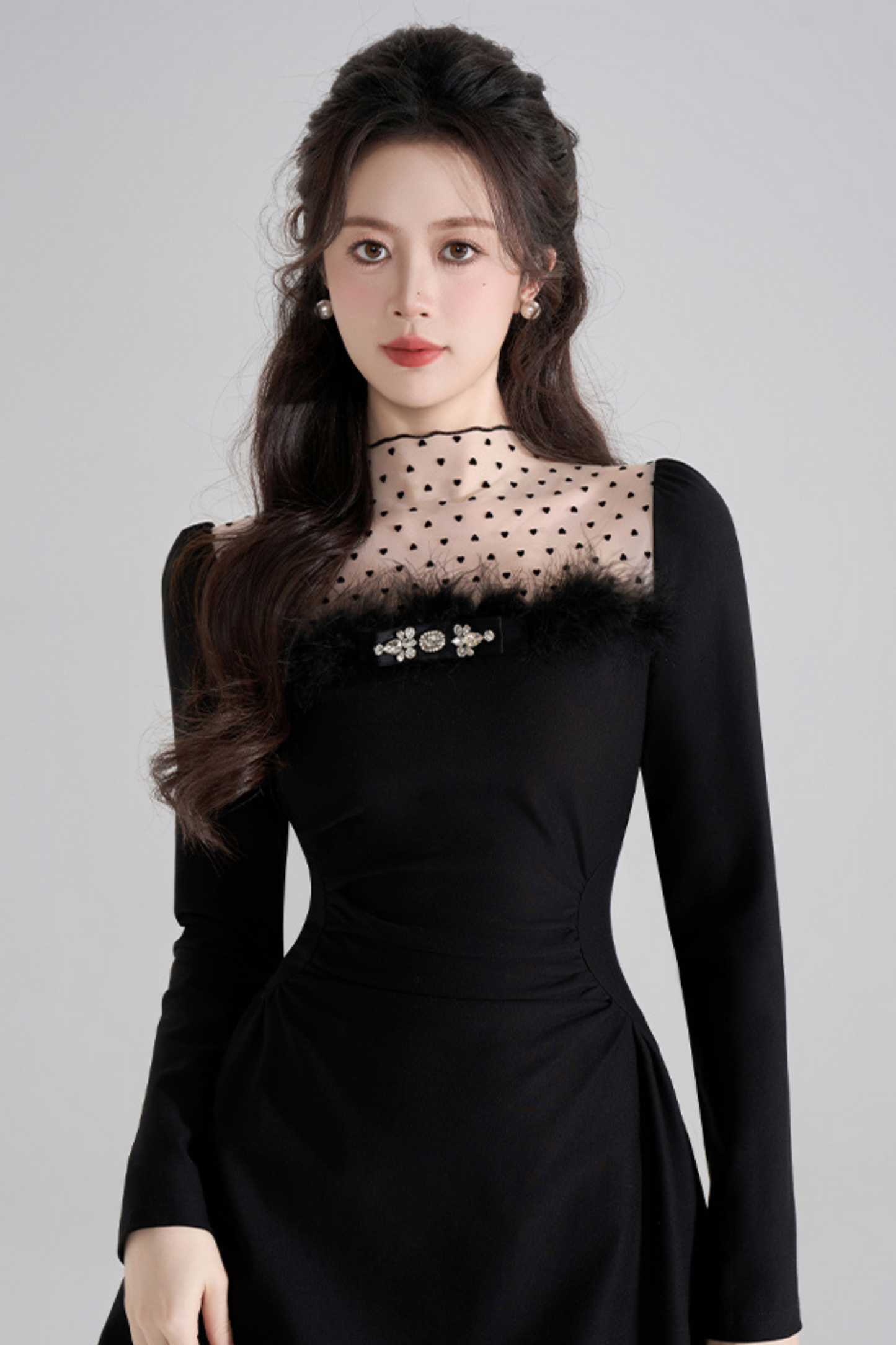 Chic Heart Dot Hepburn Style Dress