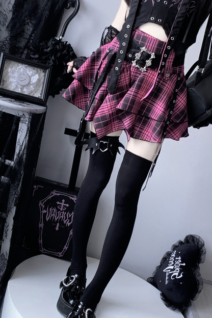 Subculture Rock Top + Check Skirt