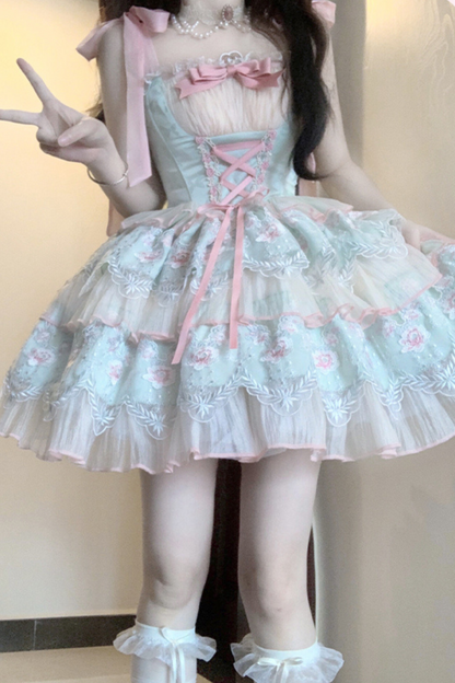 Flower Lolita Light Low Princess Dress