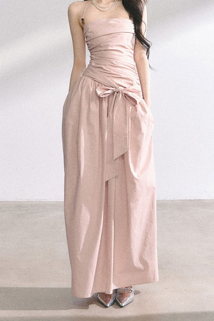 ホルターネックロングドレス