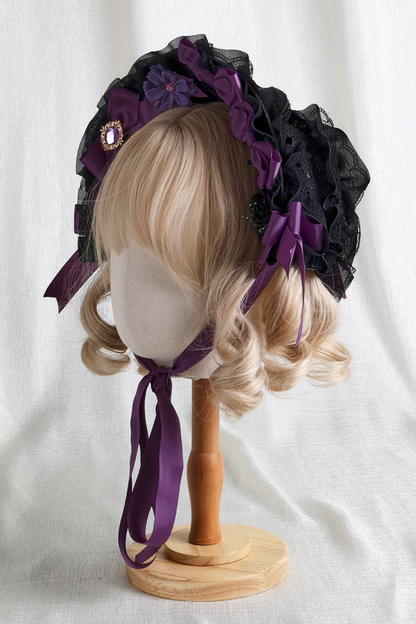 リボンゴシックロリータボンネット