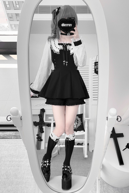 Mine ribbon flared top + shorts