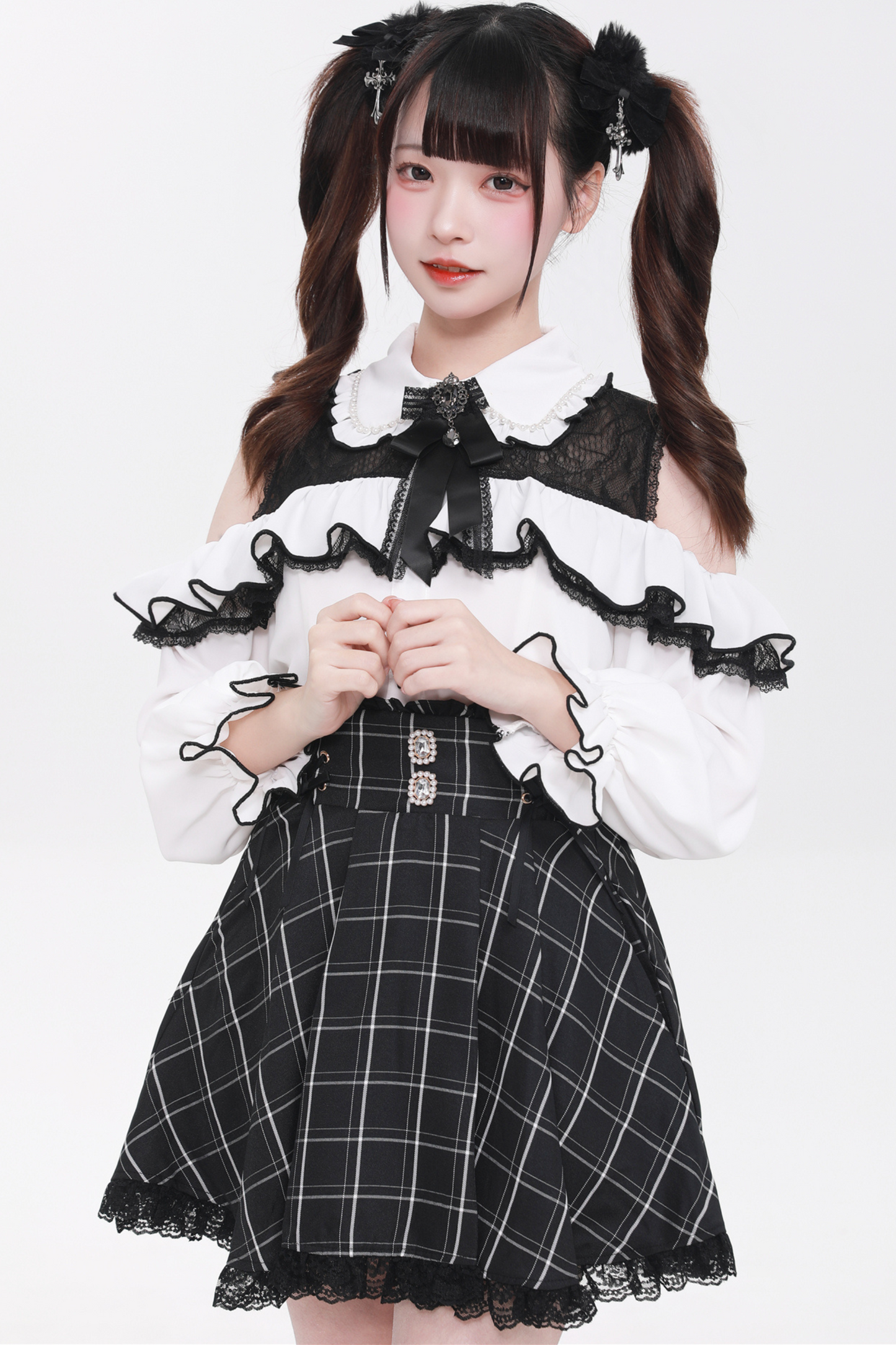 Stone Buckle Straps Skirt