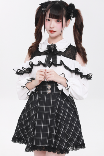 Stone Buckle Straps Skirt