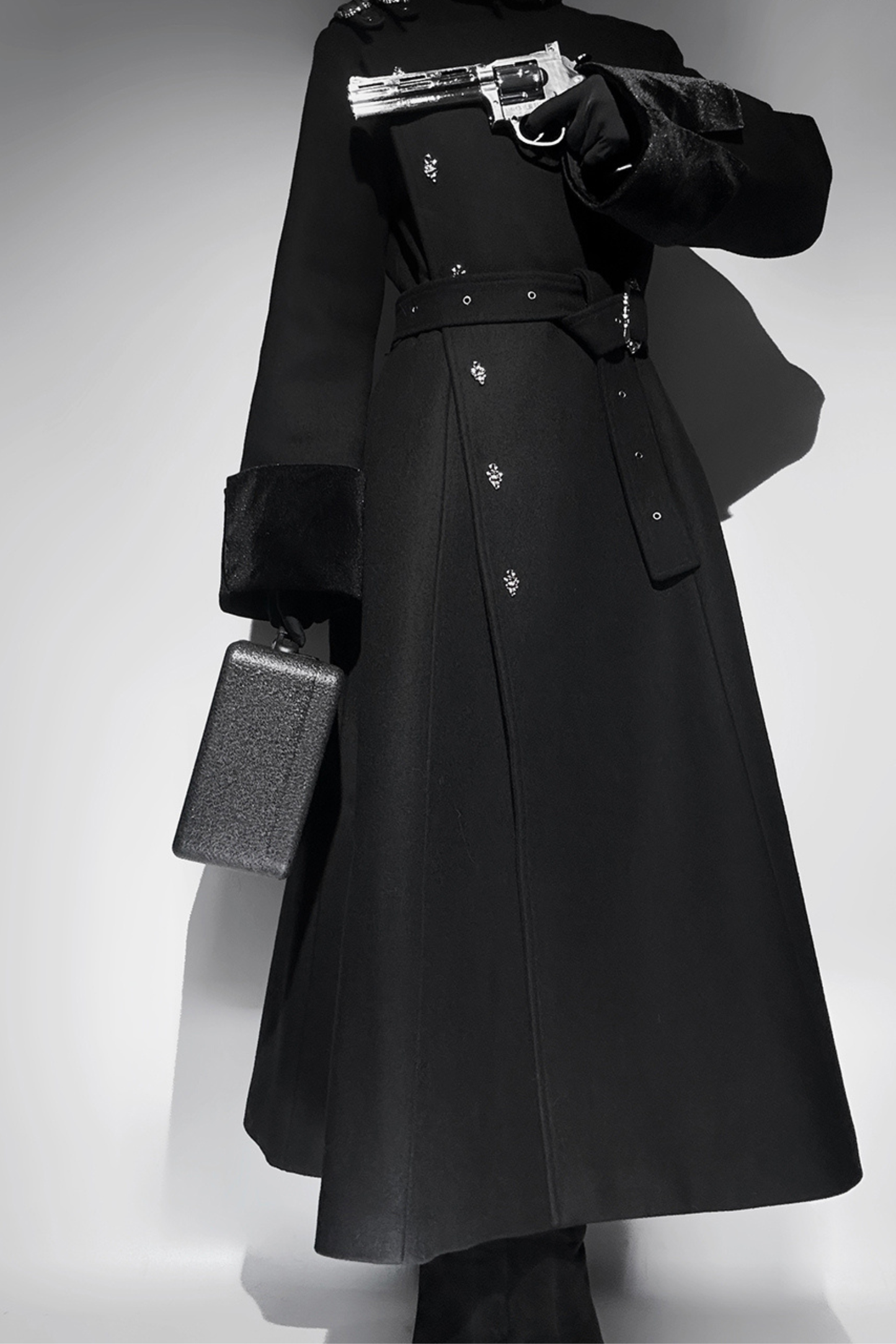 スタンドネック皇子ロングコート