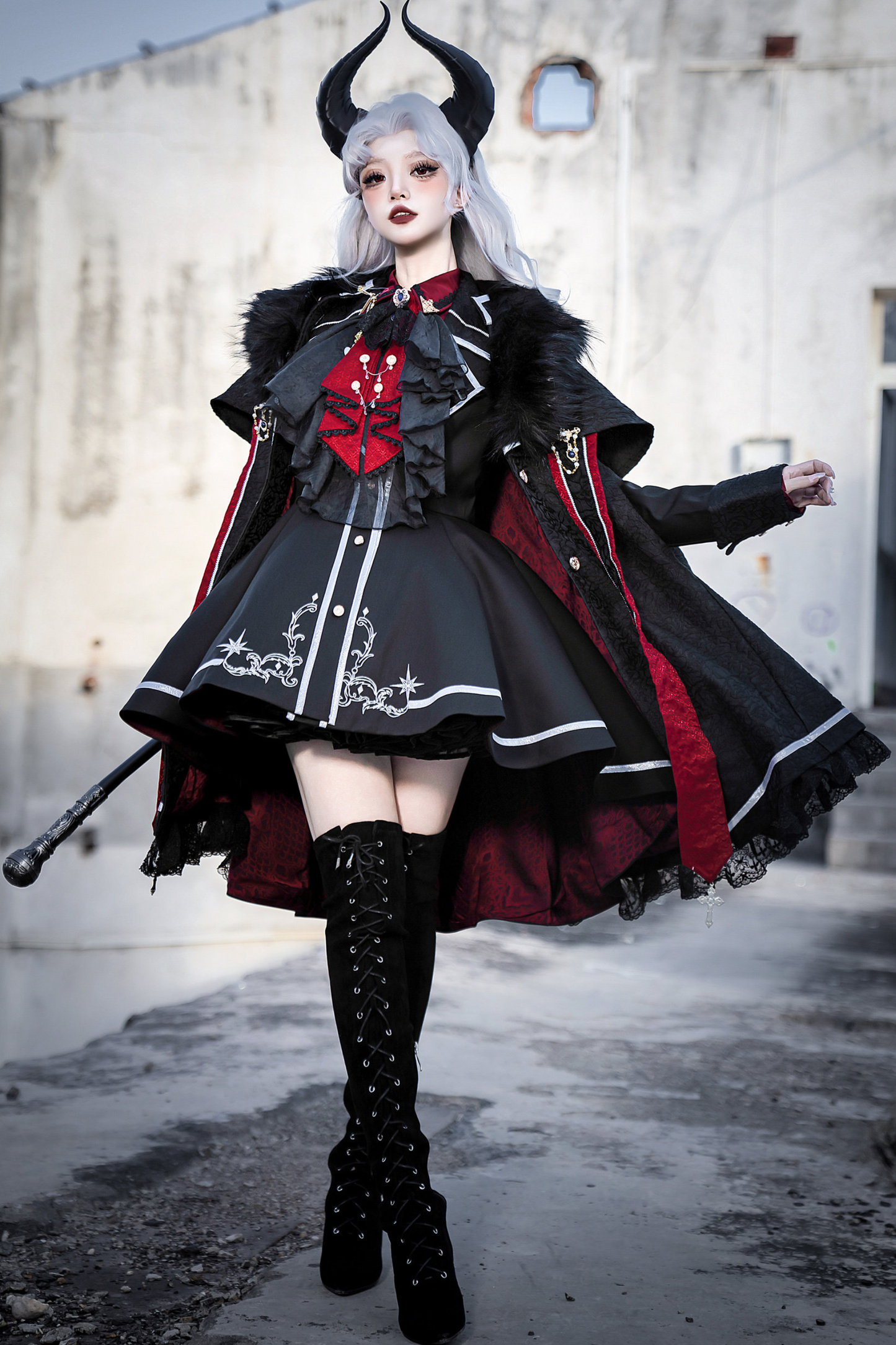 Fantasy Prince Army Coat + Cape + Shirt