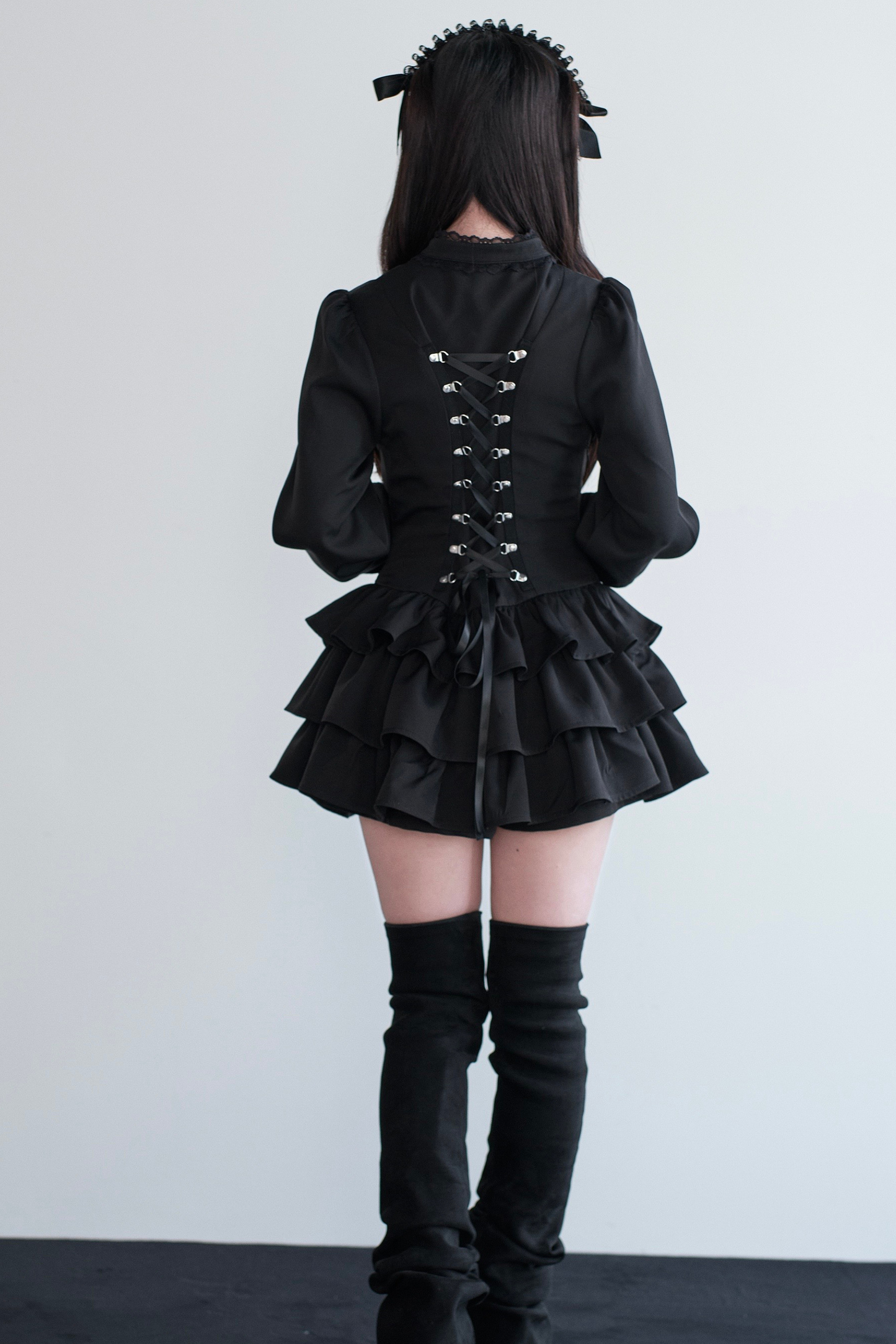 リトルゴスレースリボンドレス+ショートパンツ