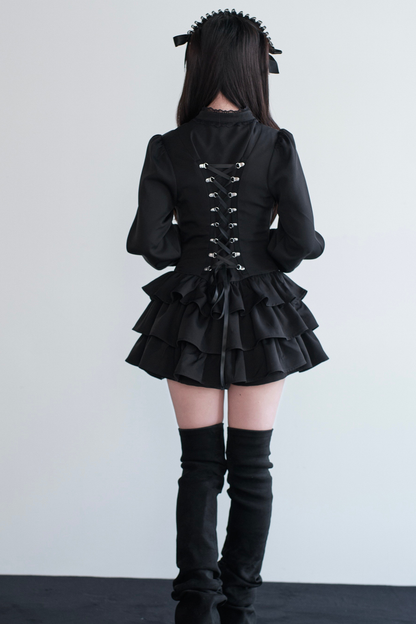 リトルゴスレースリボンドレス+ショートパンツ