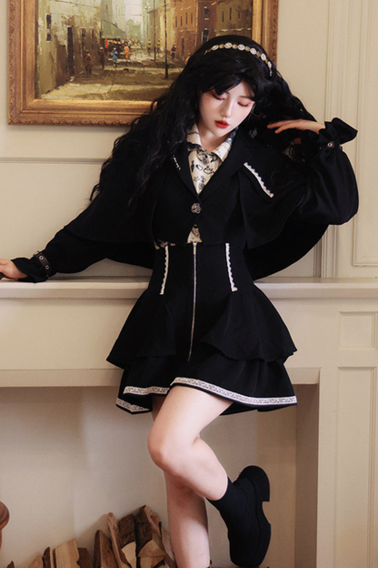 Witches Short Cape Coat + Skirt