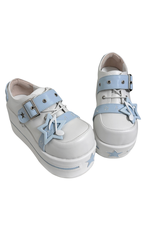 Star Melody Punk Strap Platform Shoes