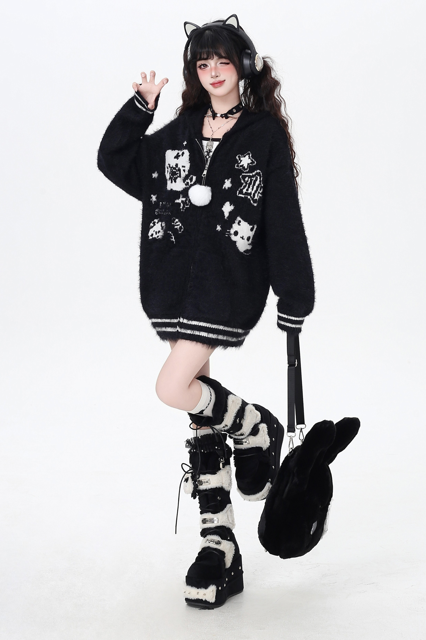 クールラビットフードオーバージャケット