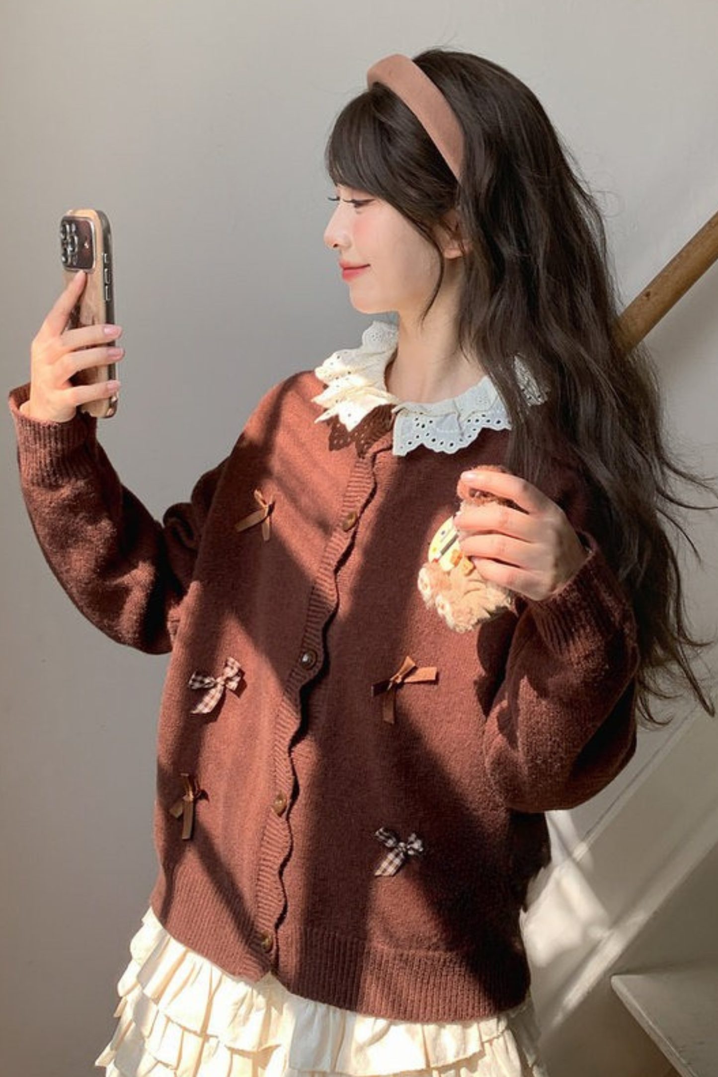 スウィートリボンニットカーディガン