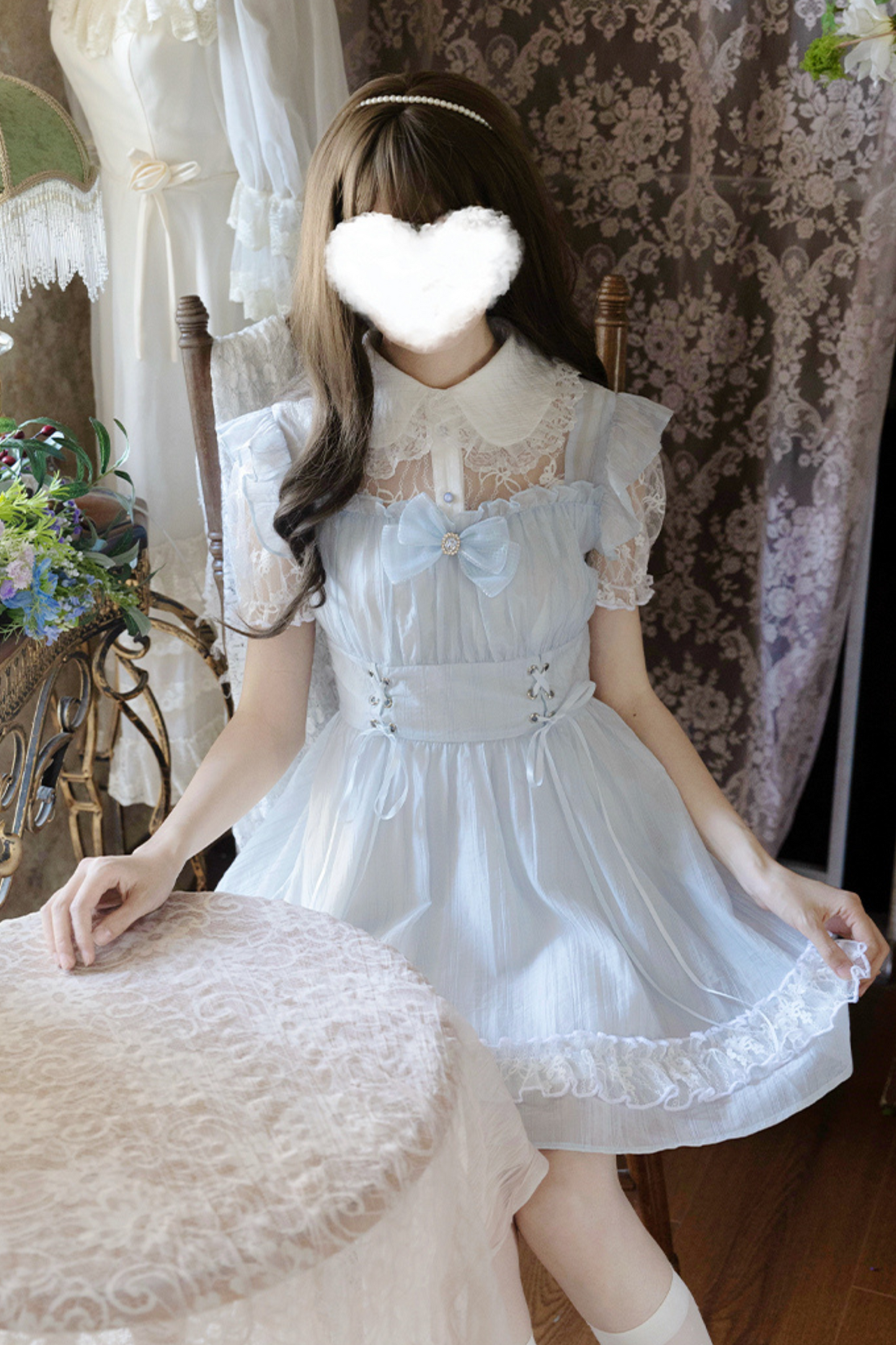 Misty Island Elegant Lace Two Piece Dress