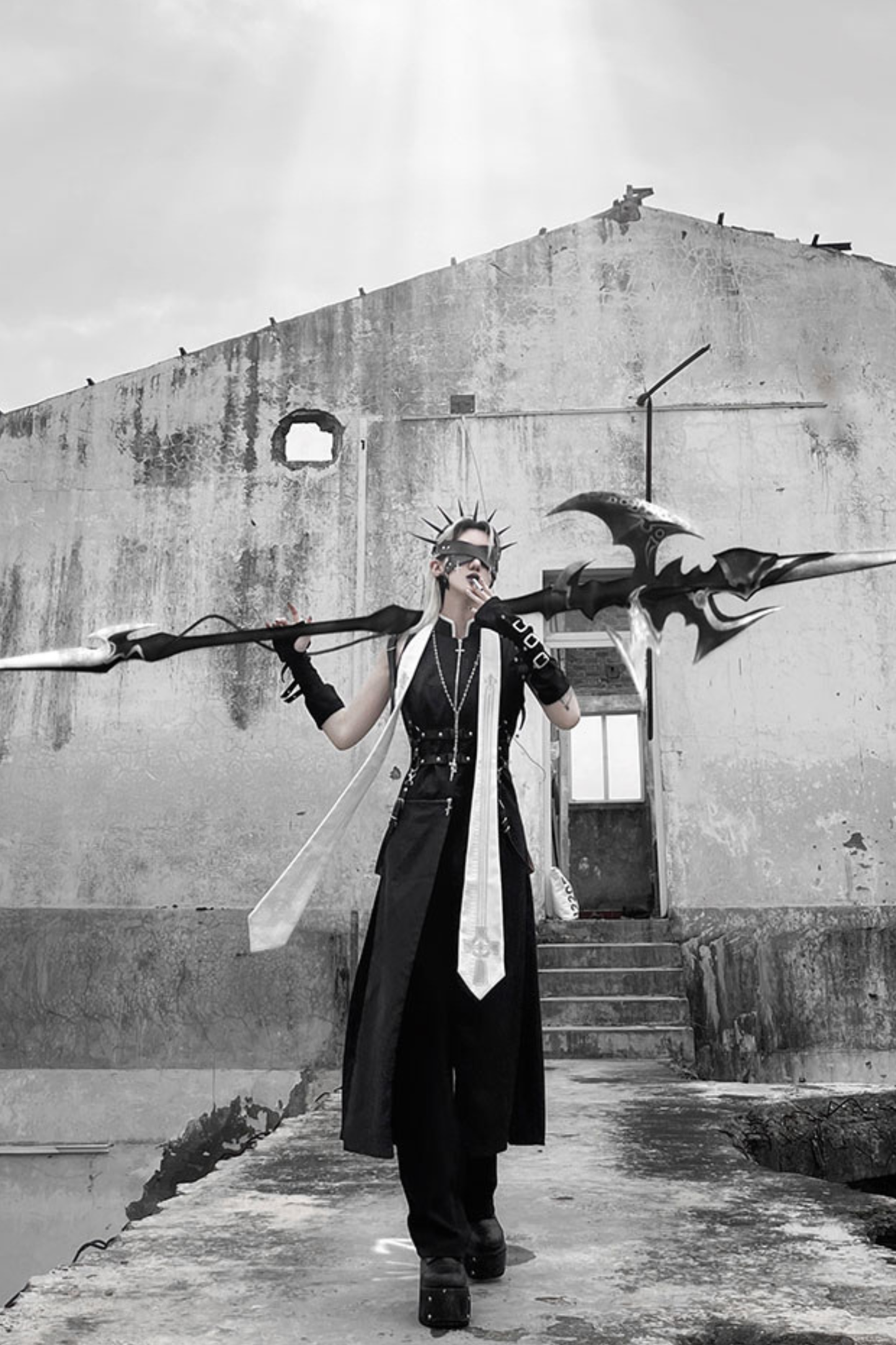 Gothic cape + shorts + long pants