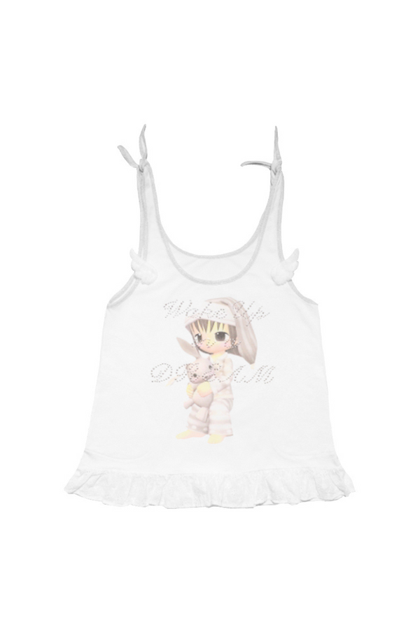 ウィング レーススリムノースリーブワンピース