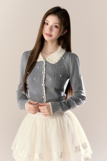 スイートアイランドドールカーディガン+タイトスカート