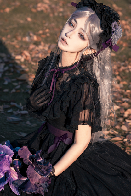 Classical Lace Dress + Headdress + Flower Hat