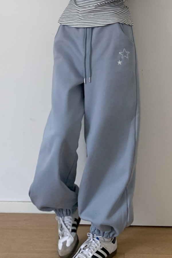 エンブロイダードスノーフレークサーマルパンツ