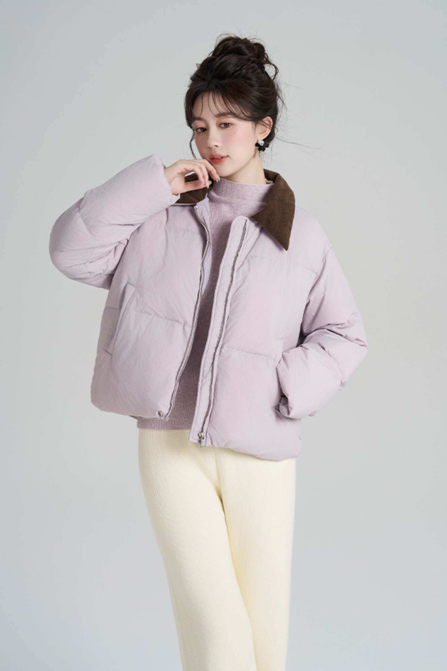 スイートカラーマカロンダウンジャケット