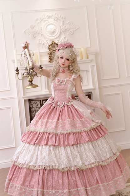 Anniversary Flower Fantasy Gorgeous Lolita Dress Full Set