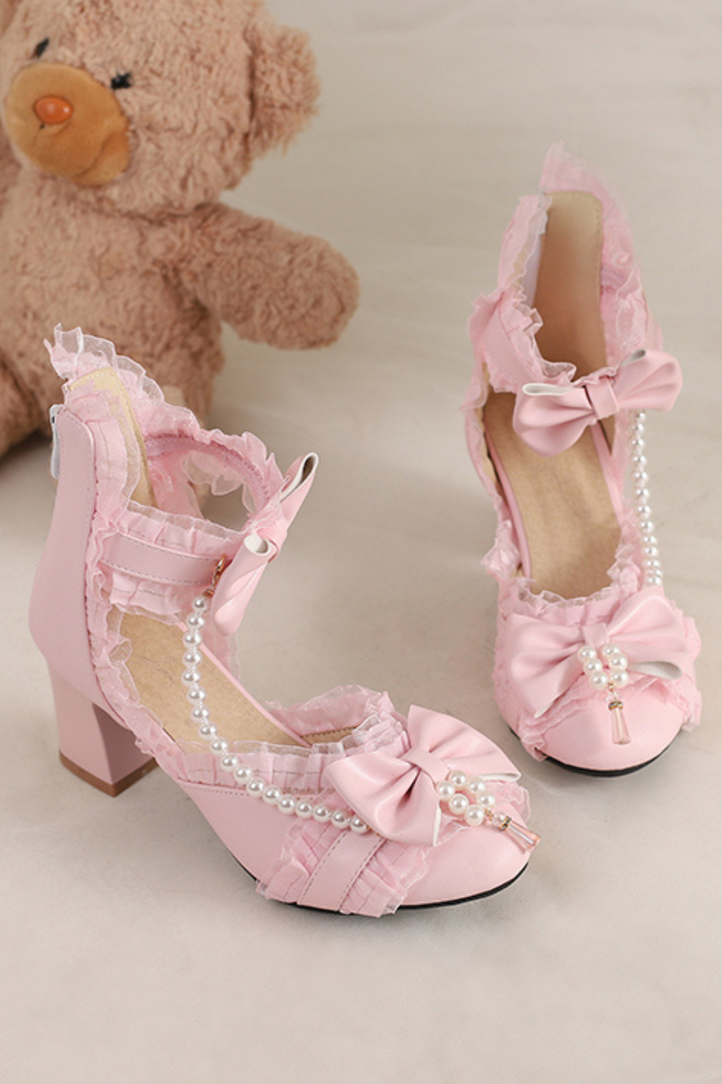 パールリボンプリンセスロリータシューズ