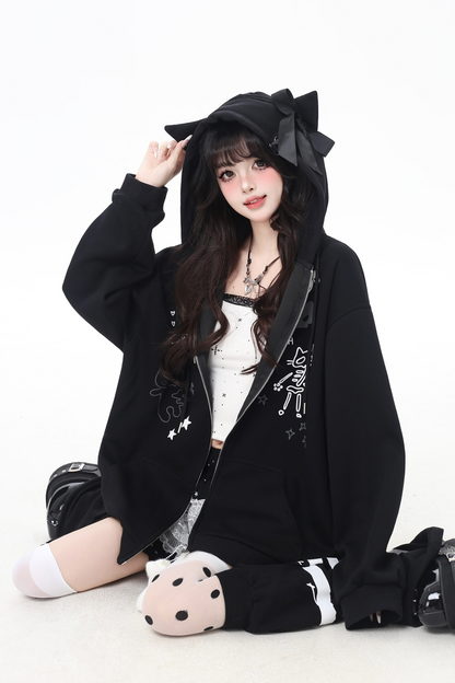 Cat Ear Hood Loose Sweatshirt Hoodie