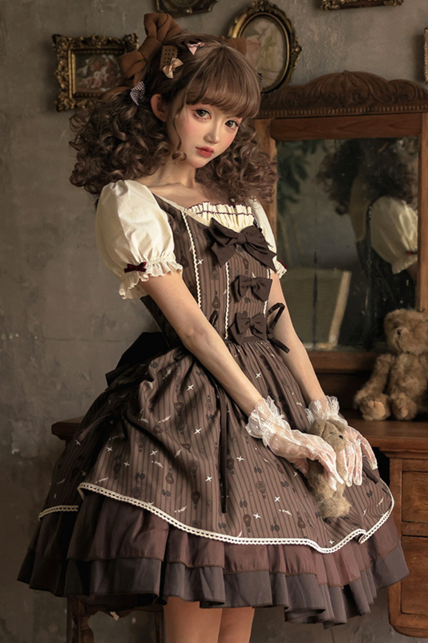 Doll Color Brown Retro Princess Lolita Dress