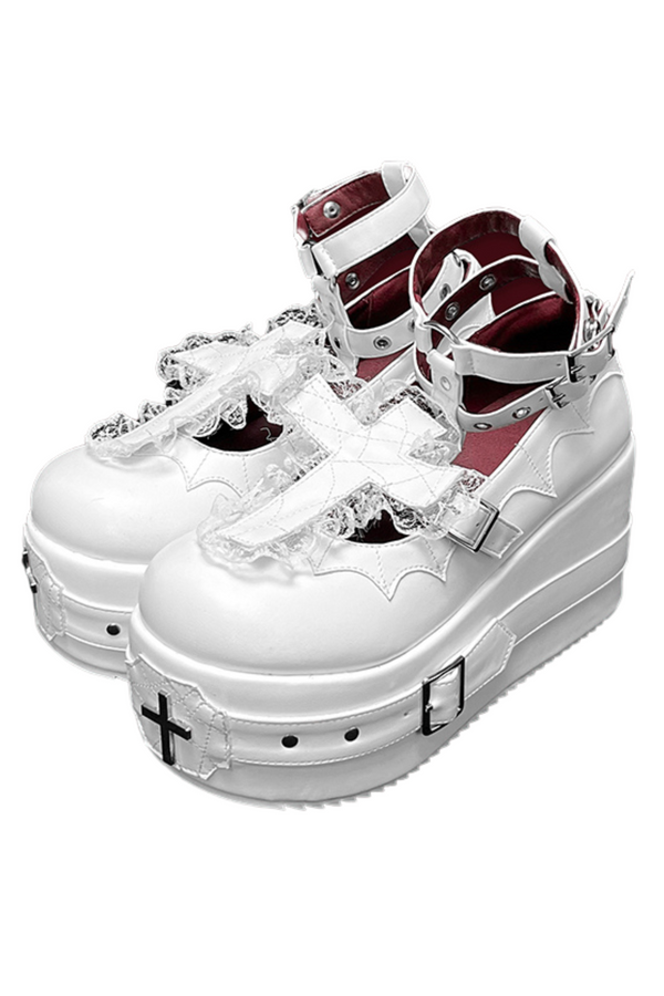 Goth Cross Lolita Shoes