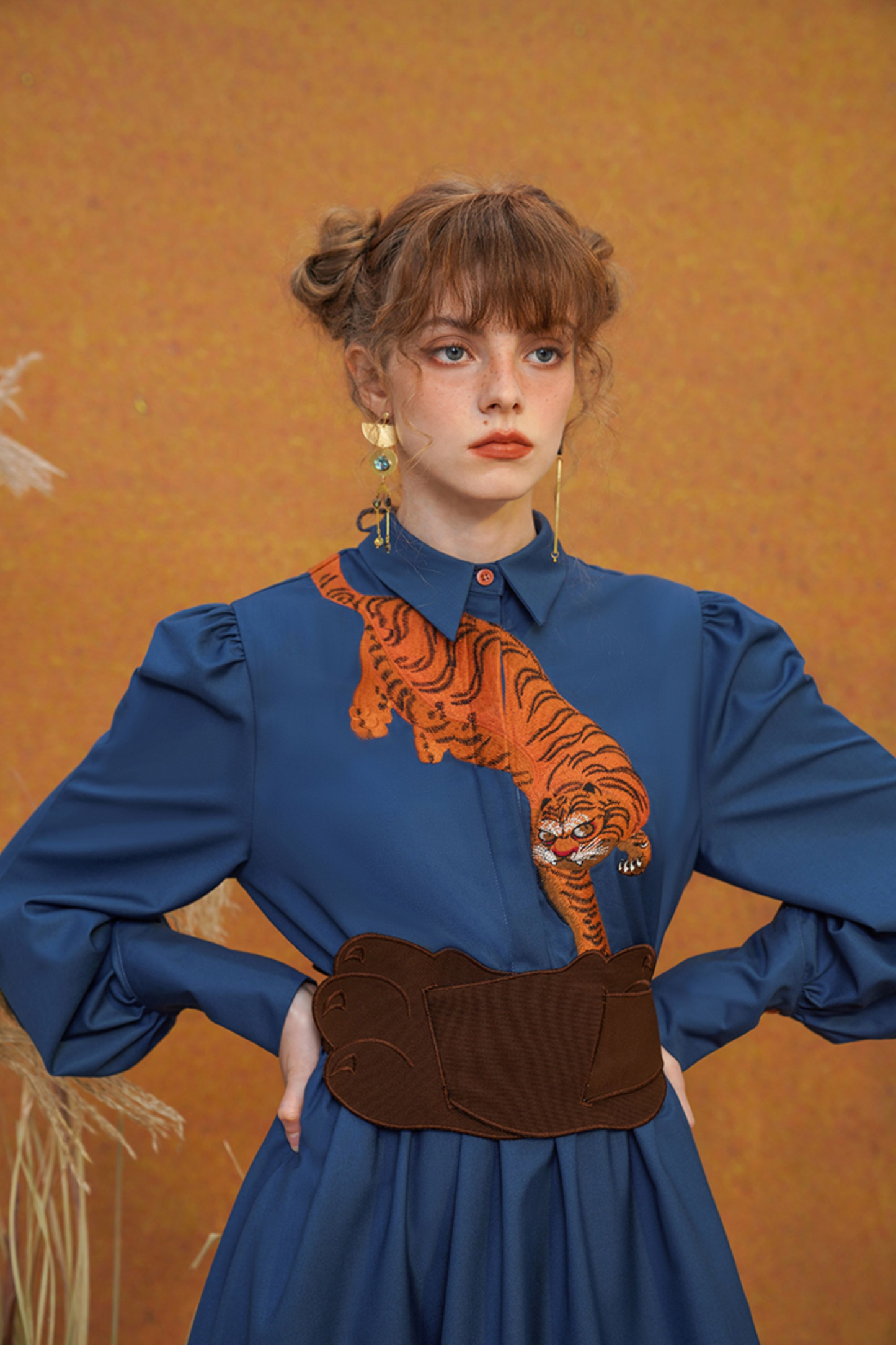 フレンチヴィンテージタイガーワンピース