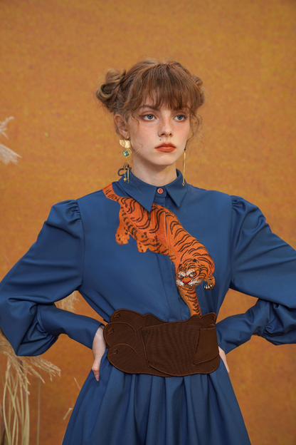 フレンチヴィンテージタイガーワンピース