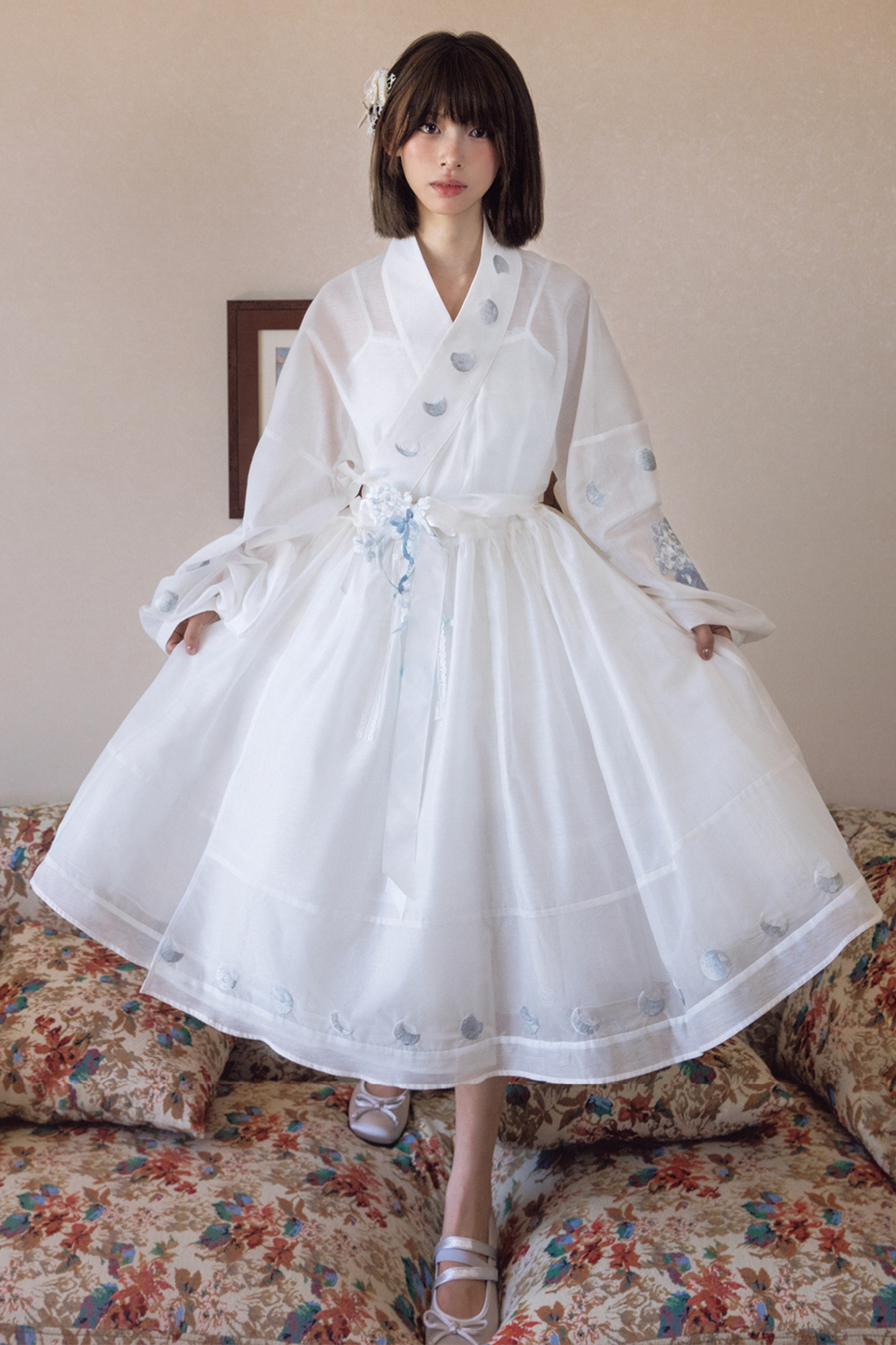 ピュアホワイトチャイナドレス+ベルト