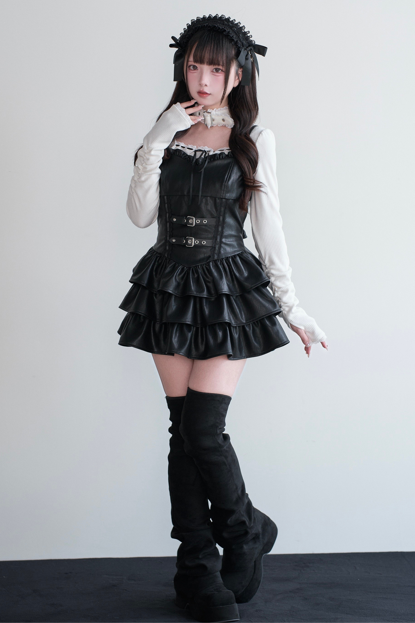 地雷フレアスリップドレスドレス